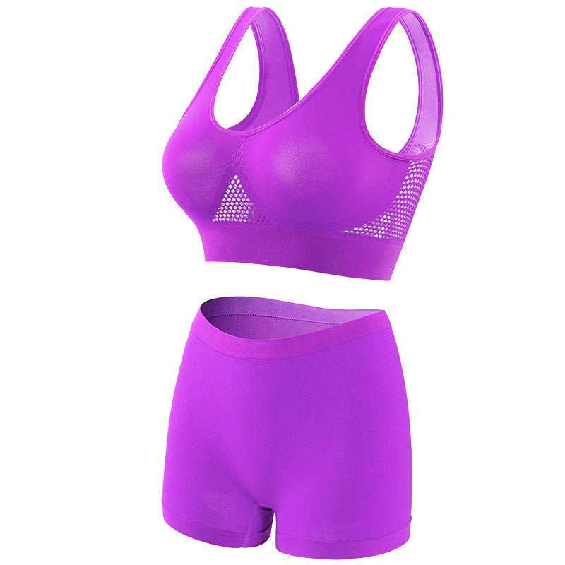 Large chest, small gathering, plus size lingerie for women weighing 200 pounds, seamless sports bra set