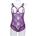 Plus Size Exposed Breastwear European Women's Lingerie Sexy Lace Strapless Open Crotch Bodysuit