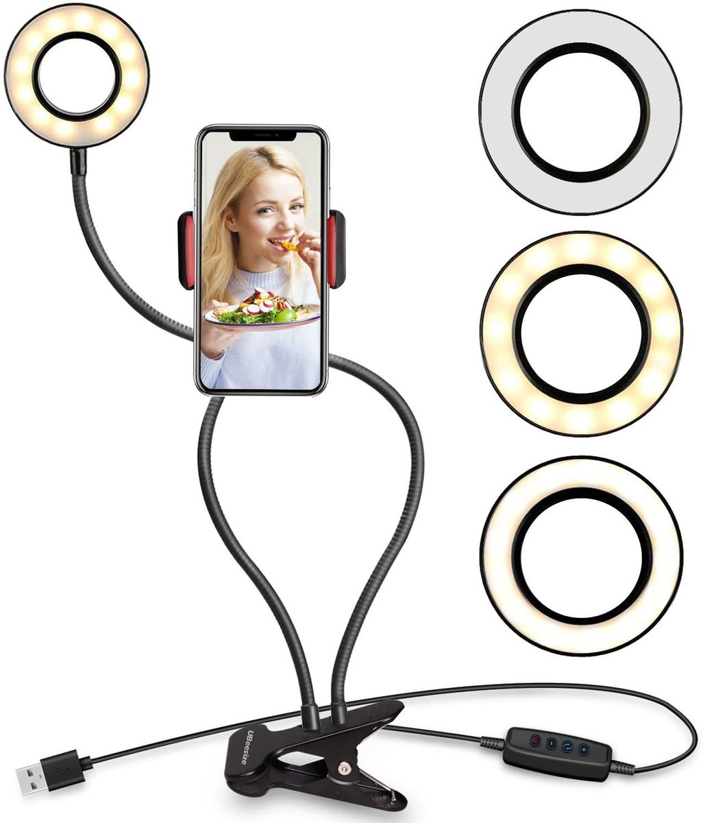 Selfie Ring Light with Cell Phone Holder Stand for Live Stream/Makeup