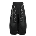 Belted Printed Casual Plus Velvet Pants for Women