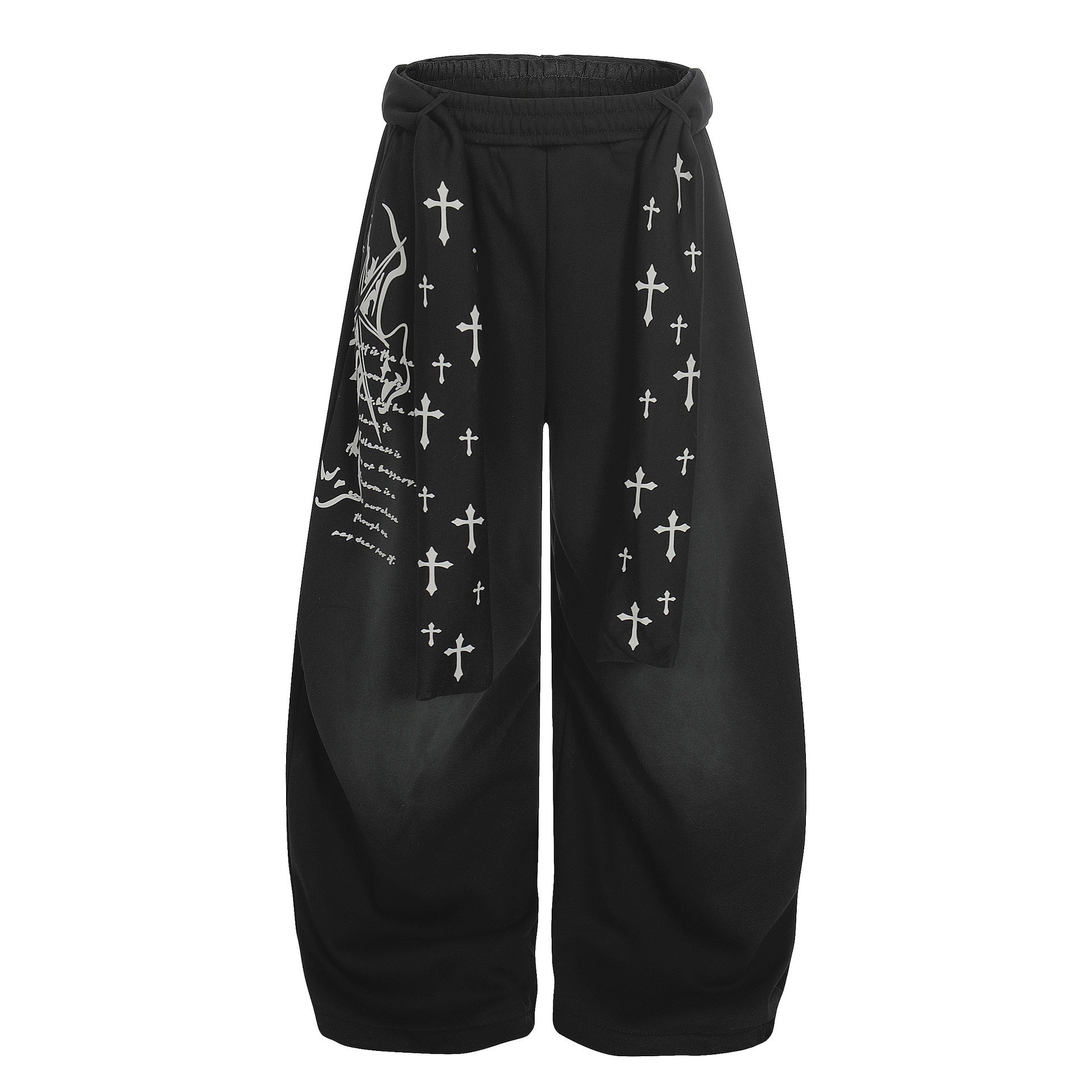 Belted Printed Casual Plus Velvet Pants for Women