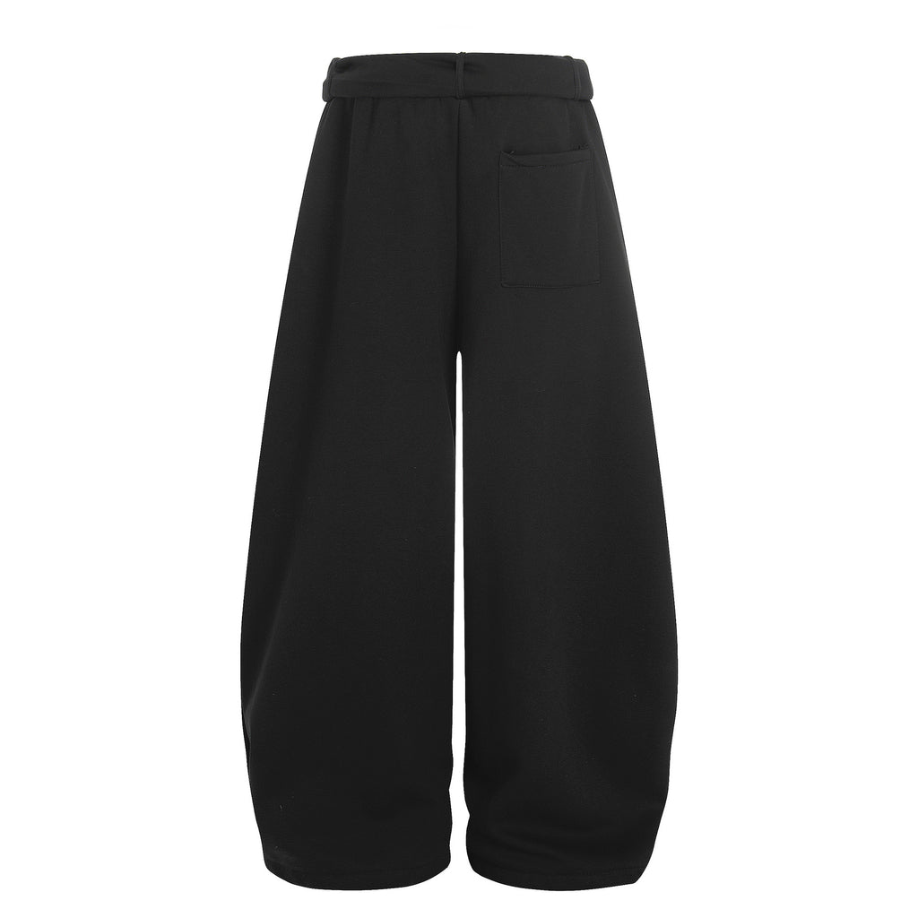 Belted Printed Casual Plus Velvet Pants for Women