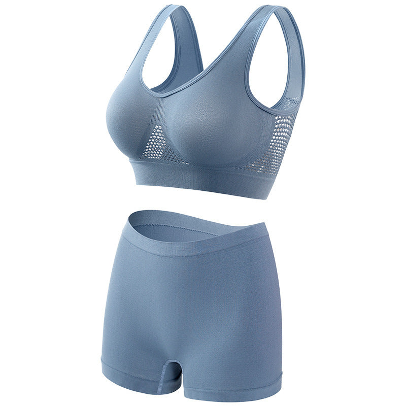 Large chest, small gathering, plus size lingerie for women weighing 200 pounds, seamless sports bra set
